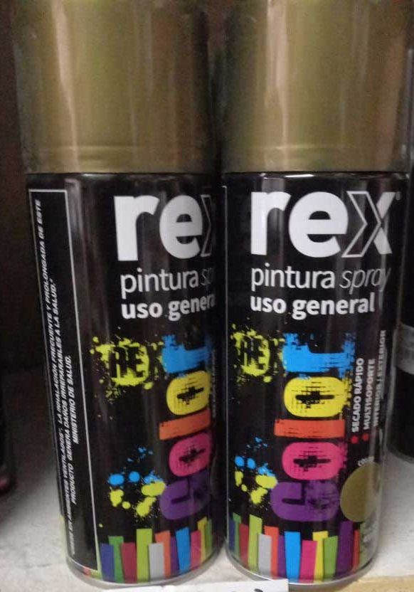 PINTURA EN SPRAY DORADO METAL REX REX60025 Ferreteria Pinturas En aerosol